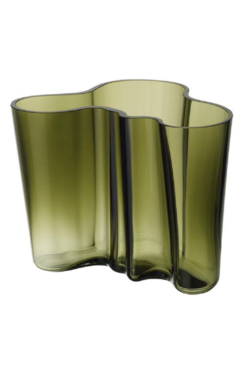 Iittala Alvar Aalto Glass Vase in Moss Green at Nordstrom
