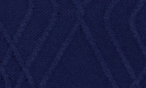 Connected Apparel Long Sleeve Sweater Dress In Deep Cobalt