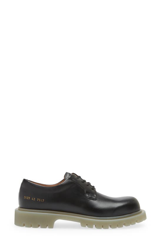 Shop Common Projects Plain Toe Derby In Black