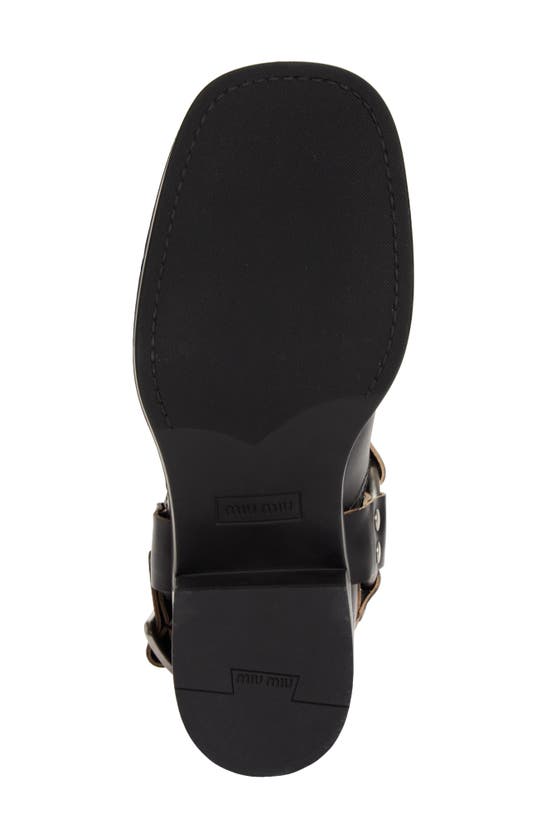 Shop Miu Miu Harness Engineer Boot In Black