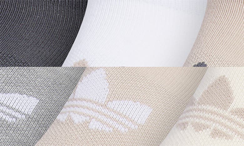 Shop Adidas Originals Gender Inclusive Superlite Assorted 6-pack No Show Socks In Beige/ Onix Grey/ White