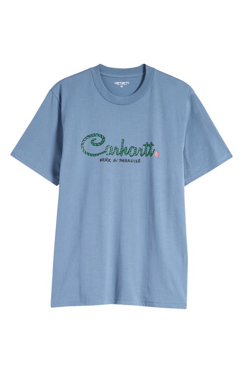 Carhartt Work In Progress Paradise Script Organic Cotton Graphic T-shirt In Positano