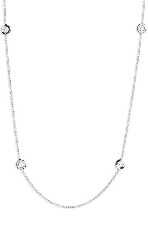 Roberto Coin Diamond Seven Station Necklace in Sterling Silver at Nordstrom