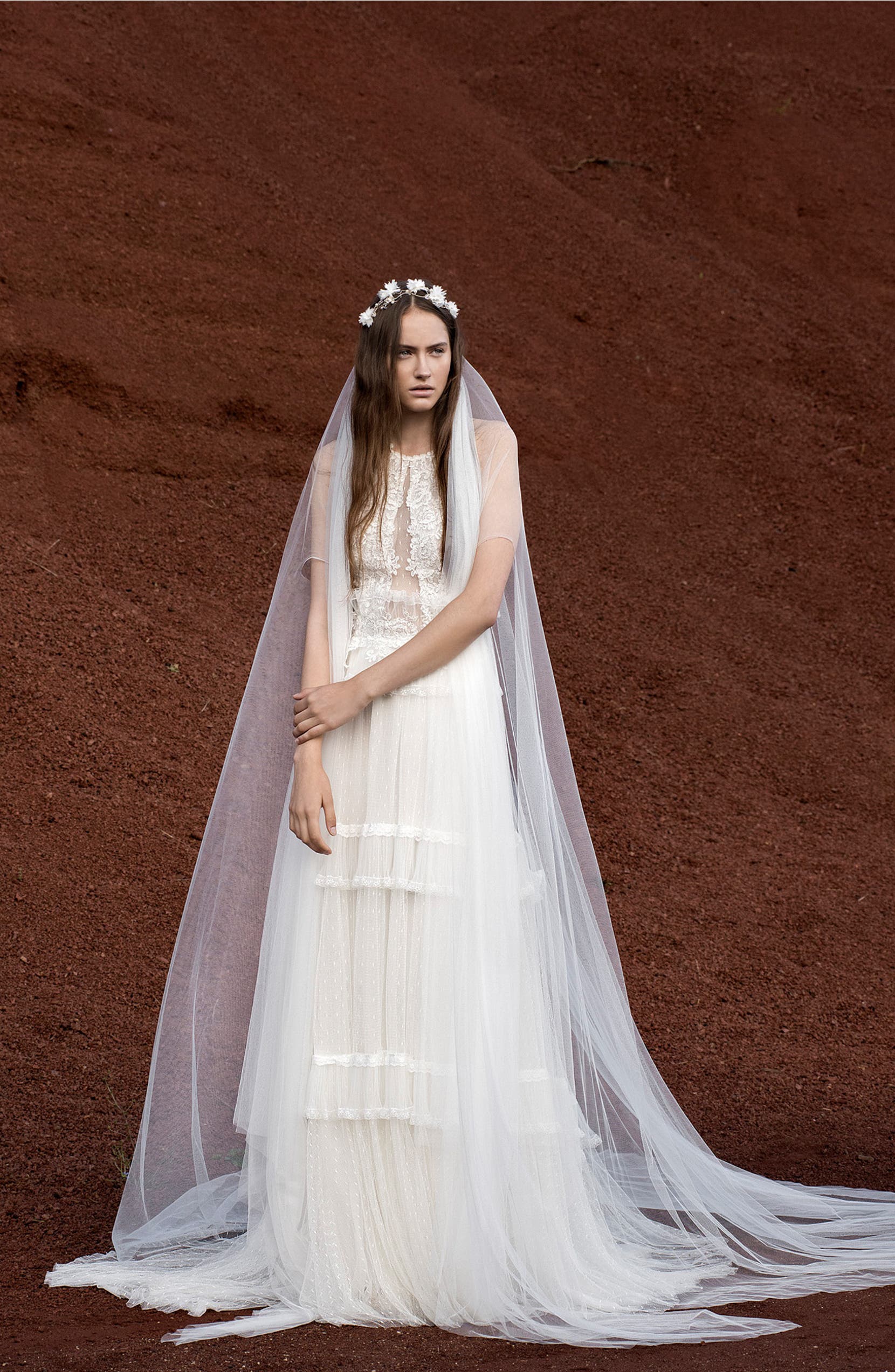 INMACULADA GARCÍA Chapel Veil, Main, color, IVORY