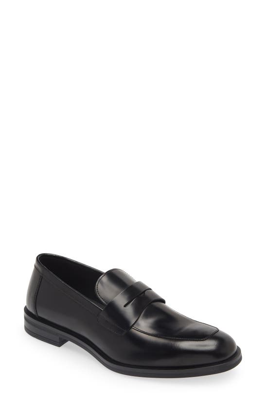 Shop Stuart Weitzman Club Classic Penny Loafer In Black