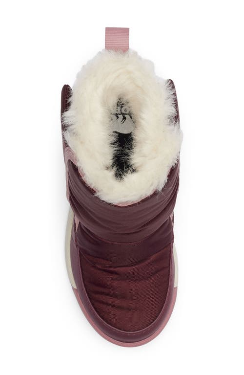 Shop Sorel Kids' Whitney Ii Faux Fur Lined Waterproof Snow Boot In Epic Plum/dazed Mauve