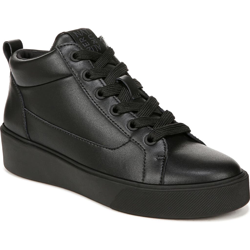 Naturalizer Morrison Mid Sneaker In Black/black