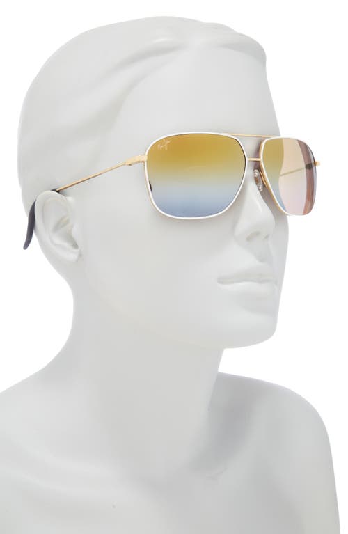 Maui Jim 62mm Core Aviator Polarized Sunglasses In Gold Gold Gold