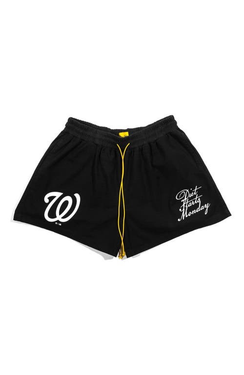 DIET STARTS MONDAY x '47 Washington Nationals Team Shorts in Black