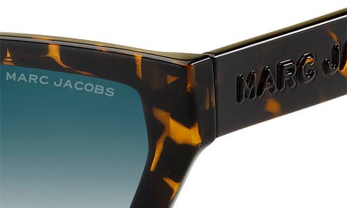 Marc Jacobs 55mm Gradient Cat Eye Sunglasses In Havana/blue Shaded