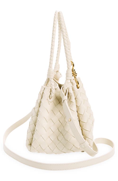 Bottega Veneta Small Andiamo Intrecciato Leather Crossbody Bag In Sea Salt