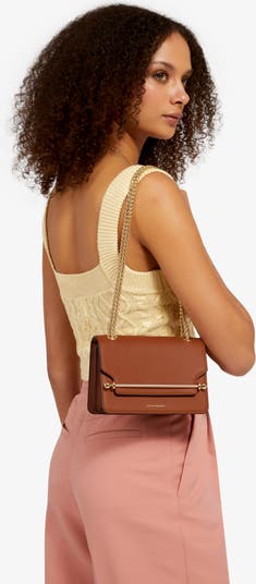 Shop Strathberry East/West Leather Shoulder Bag