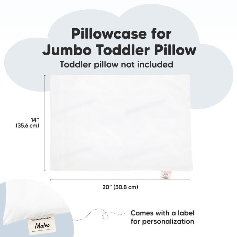 Shop Keababies Jumbo Toddler Pillowcase 14x20" In Soft White