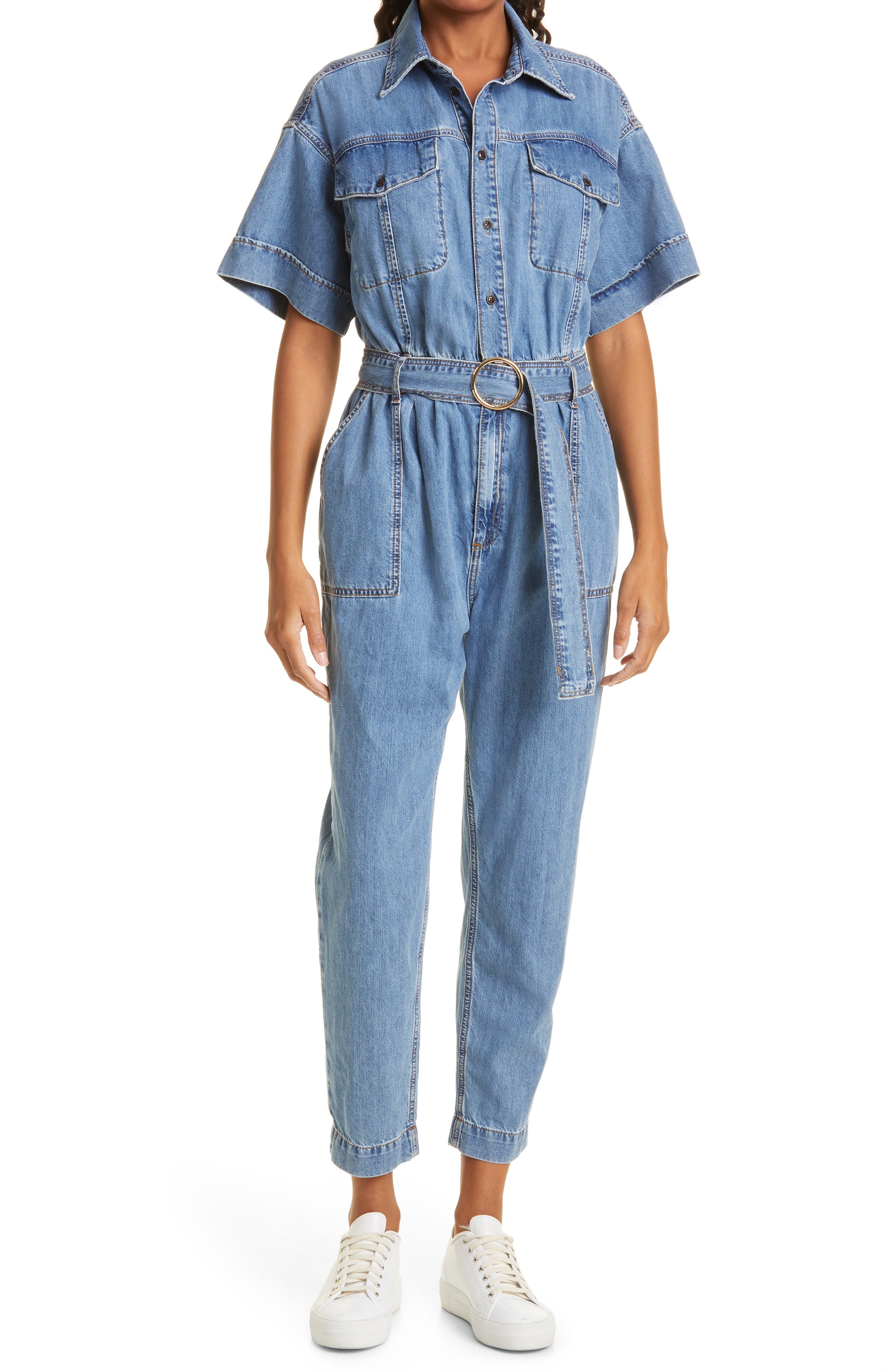 jean romper pants