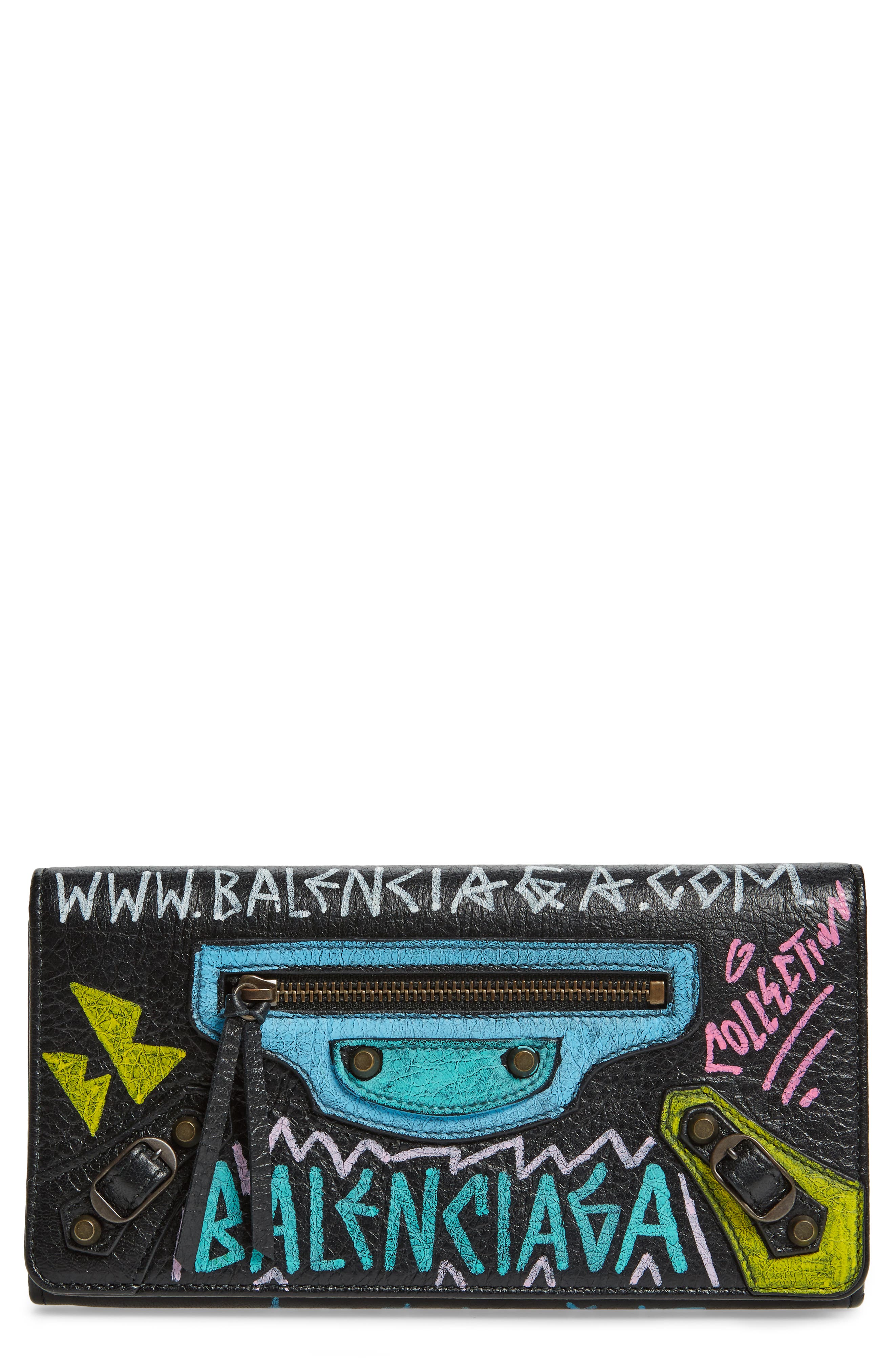balenciaga wallet graffiti