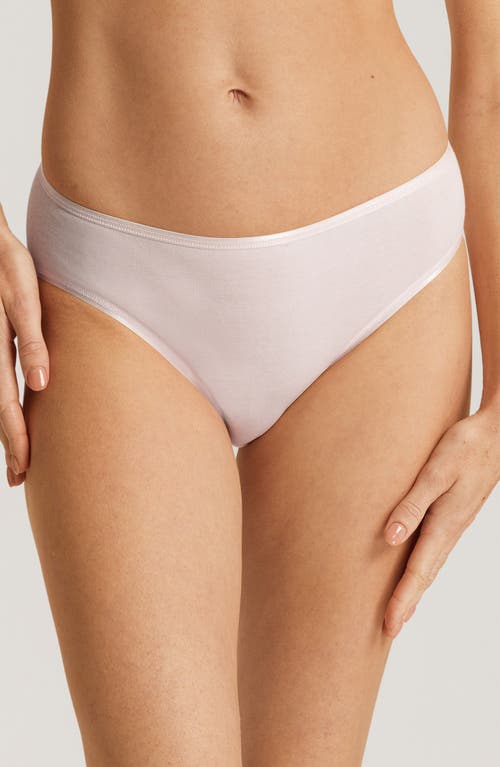 Hanro Seamless Cotton High Cut Briefs in 1347 - Honeydew 