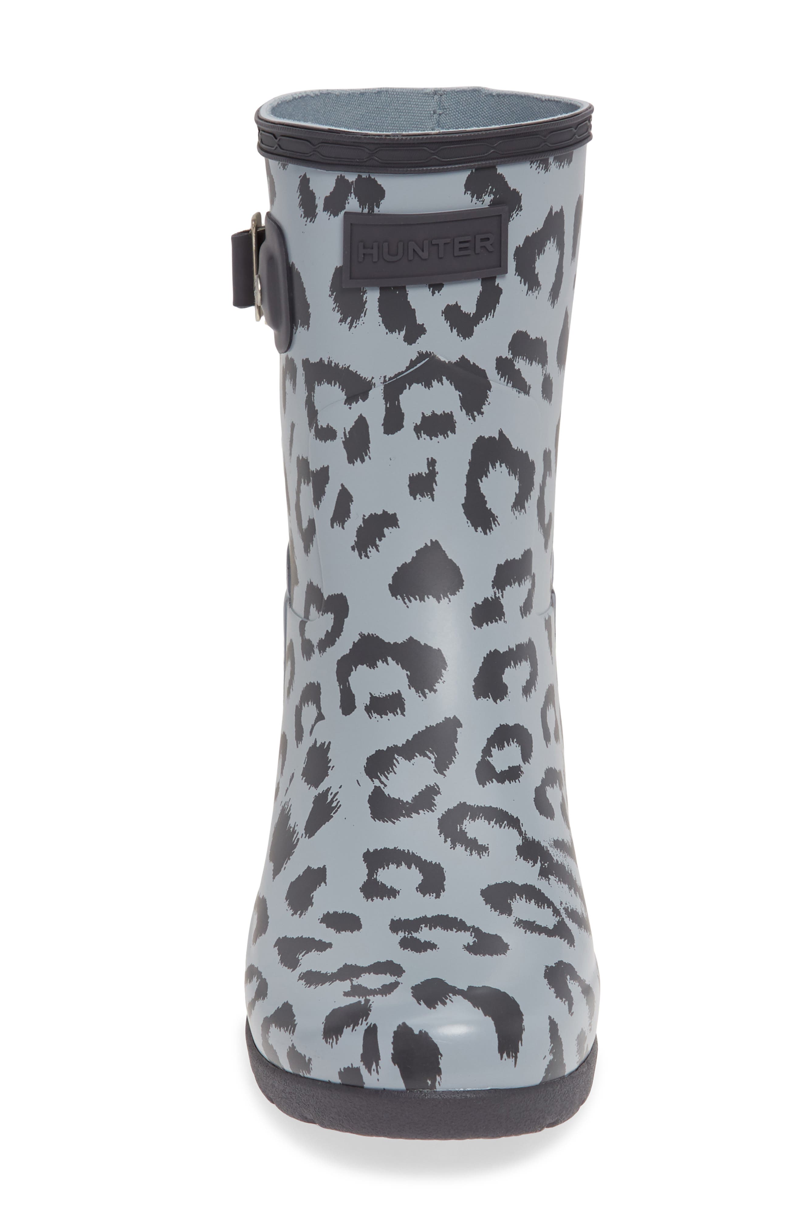 short leopard rain boots