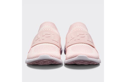 Shop Apl Athletic Propulsion Labs Apl Youth's Techloom Bliss Slip-ons In Bleached Pink/ivory/white