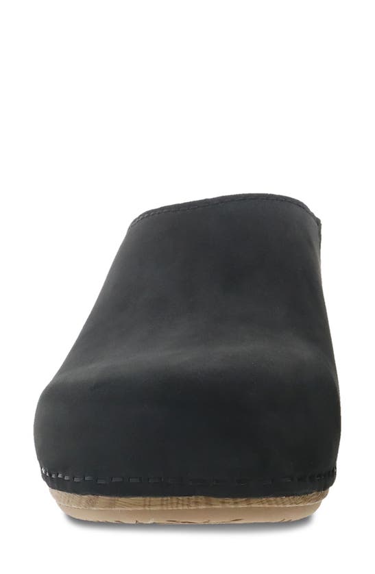 Dansko Brenna Clog In Black Milled Nubuck