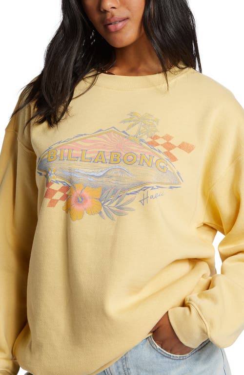 Shop Billabong Surfing Together Graphic Sweatshirt In Pale Yellow