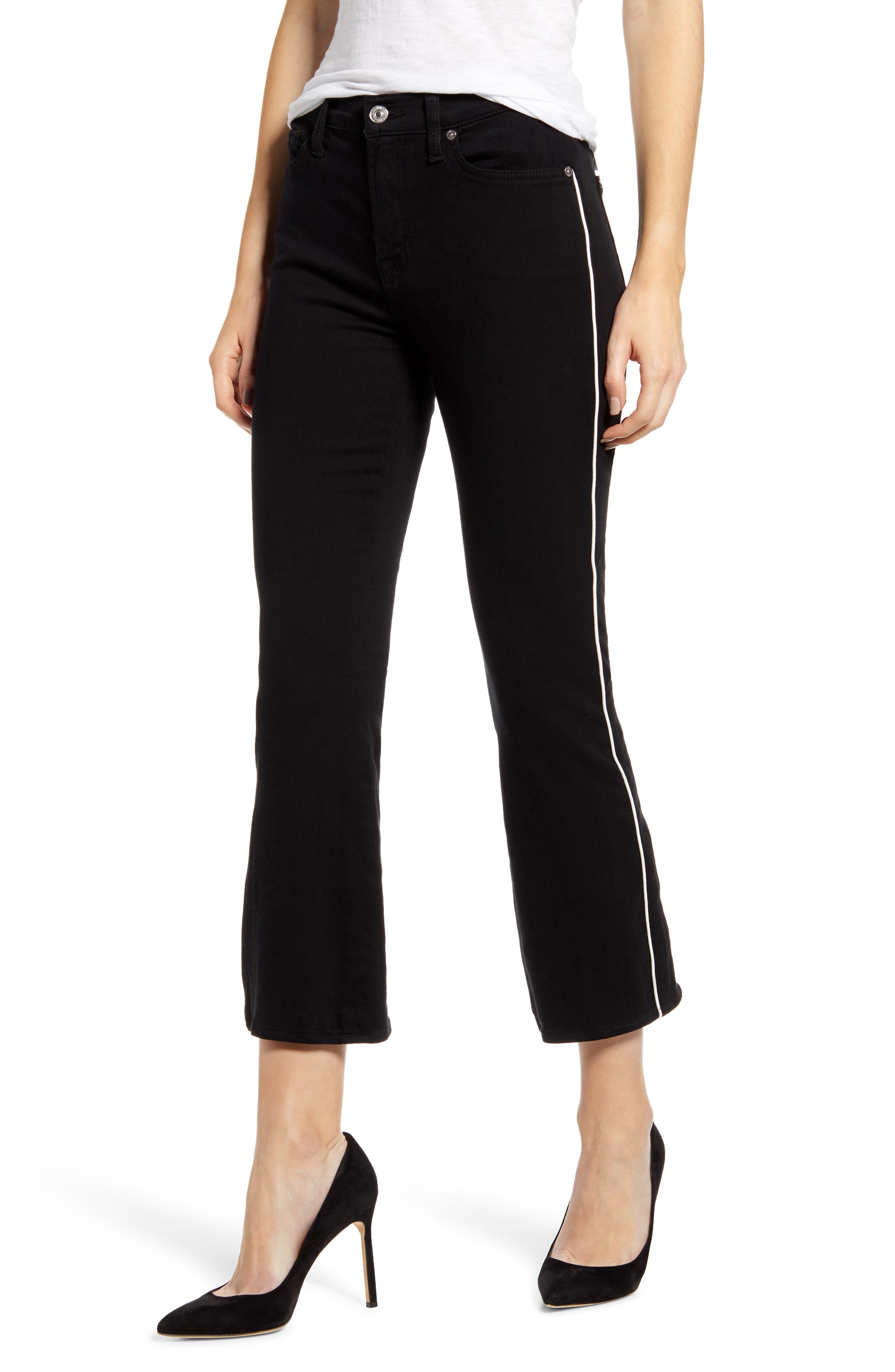 7 for all mankind high waist slim kick jeans