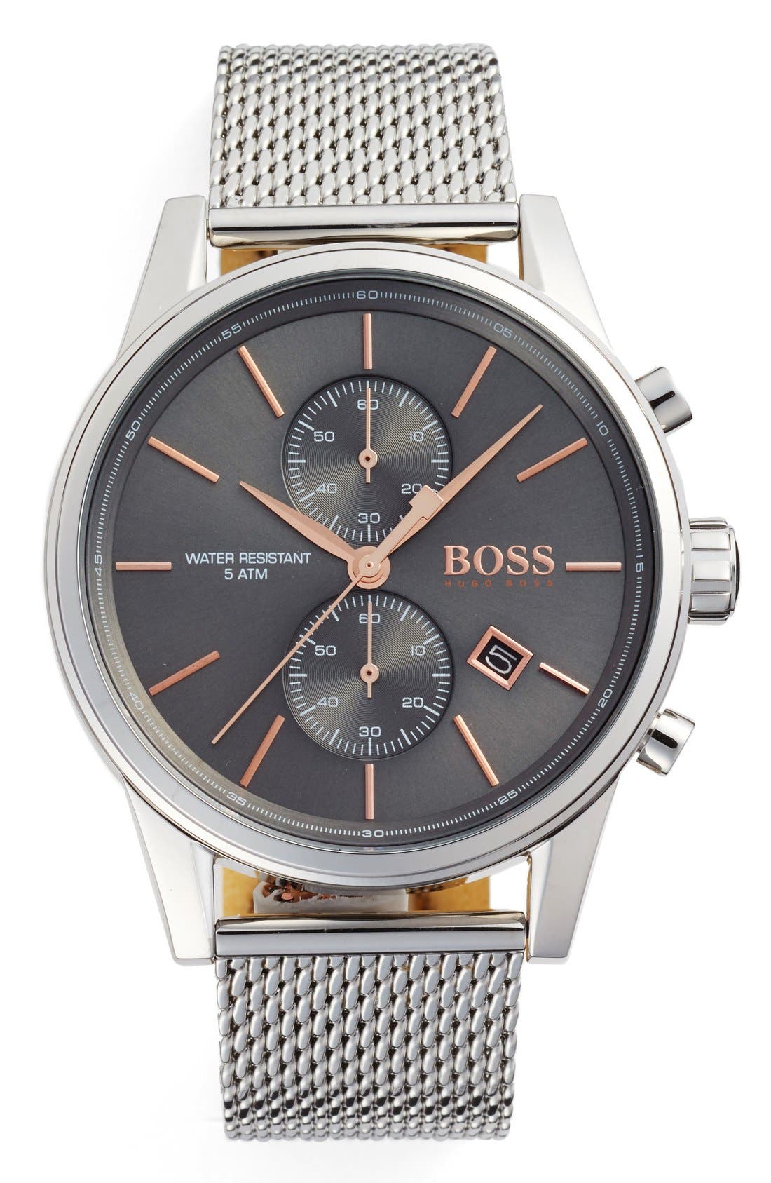hugo boss jet men's stainless steel bracelet watch