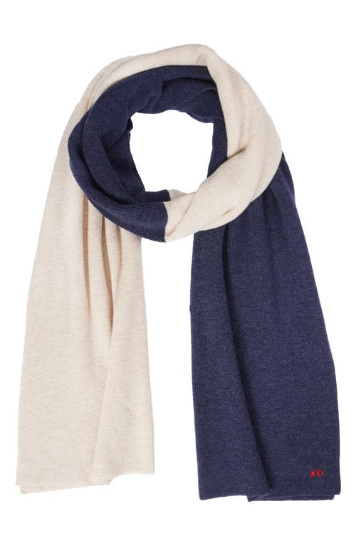 Frances Valentine Colorblock Scarf in Navy Multi 