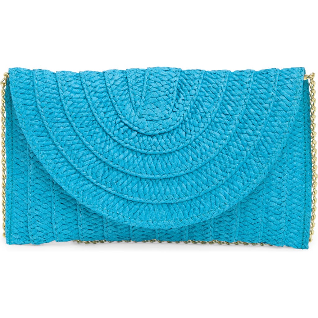 Collection Xiix Straw Clutch In Blue