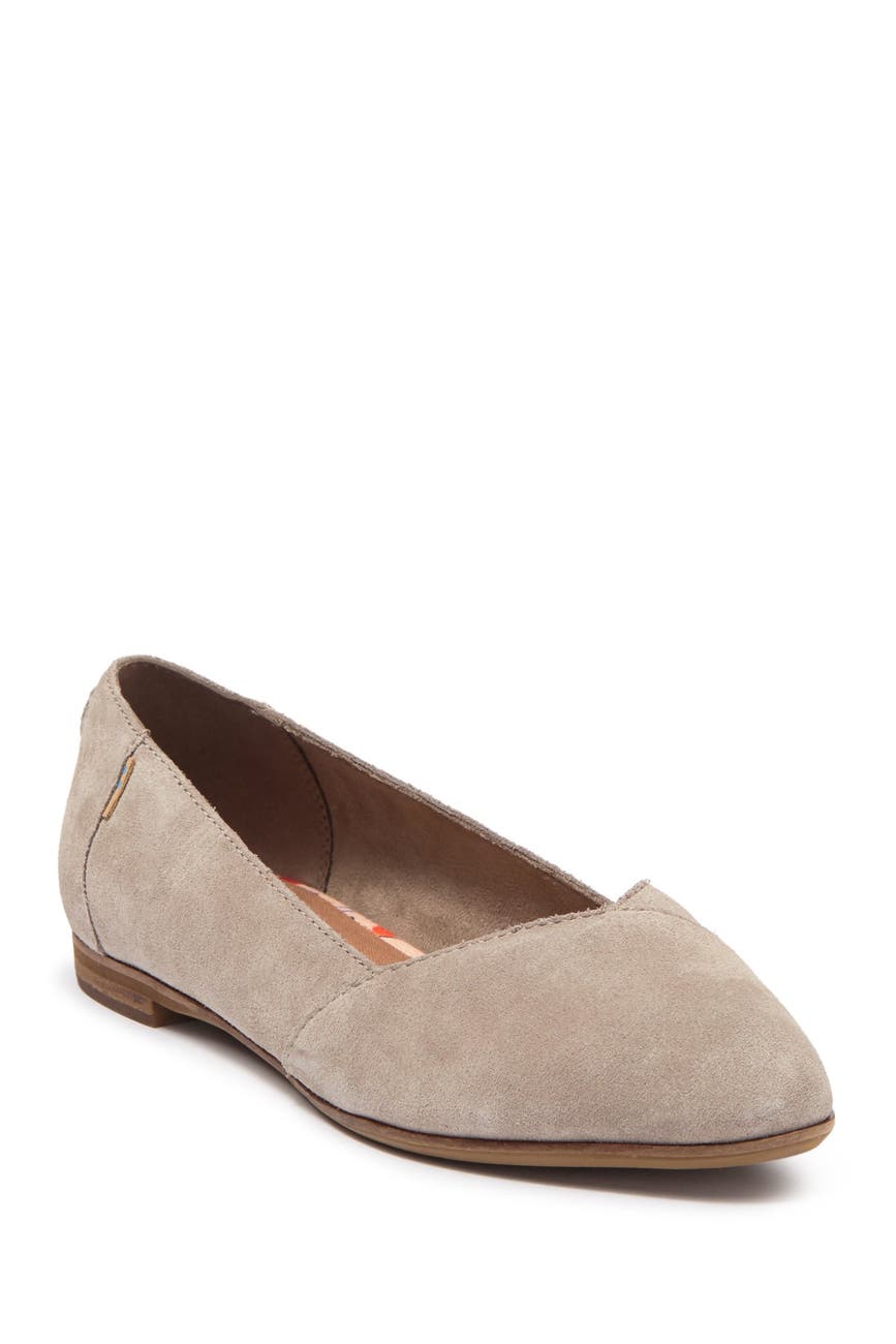 toms julie suede perforated flat
