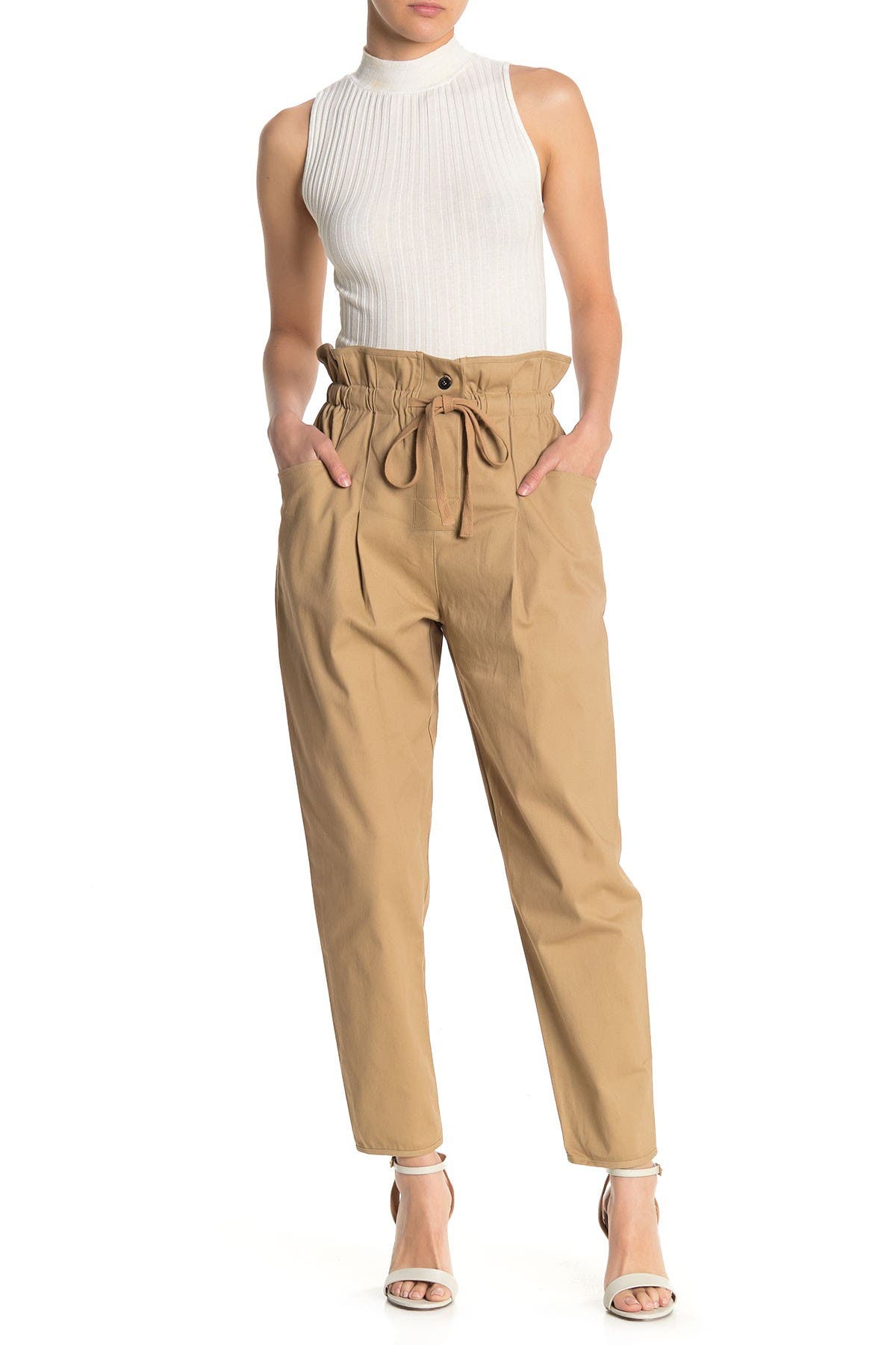 Image of EMORY PARK High-Waisted Paperbag Pants