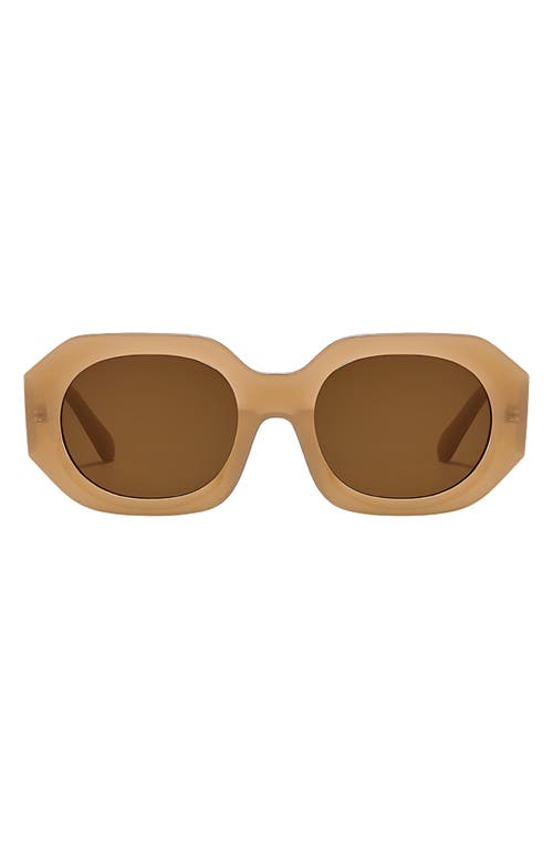 Shop Fifth & Ninth Dixie 52mm Polarized Geometric Sunglasses In Tan/brown