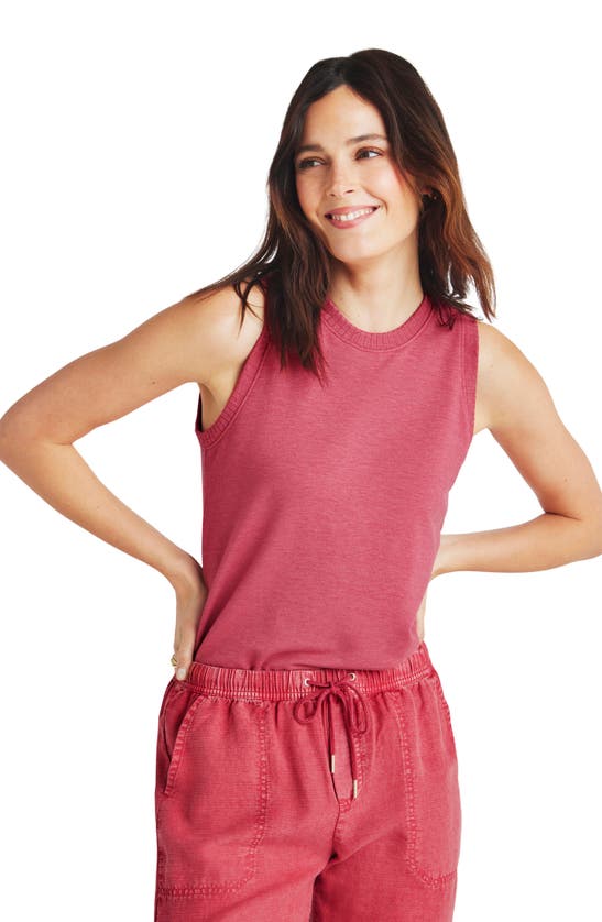 Shop Splendid Supersoft Knit Sleeveless Top In Rossa