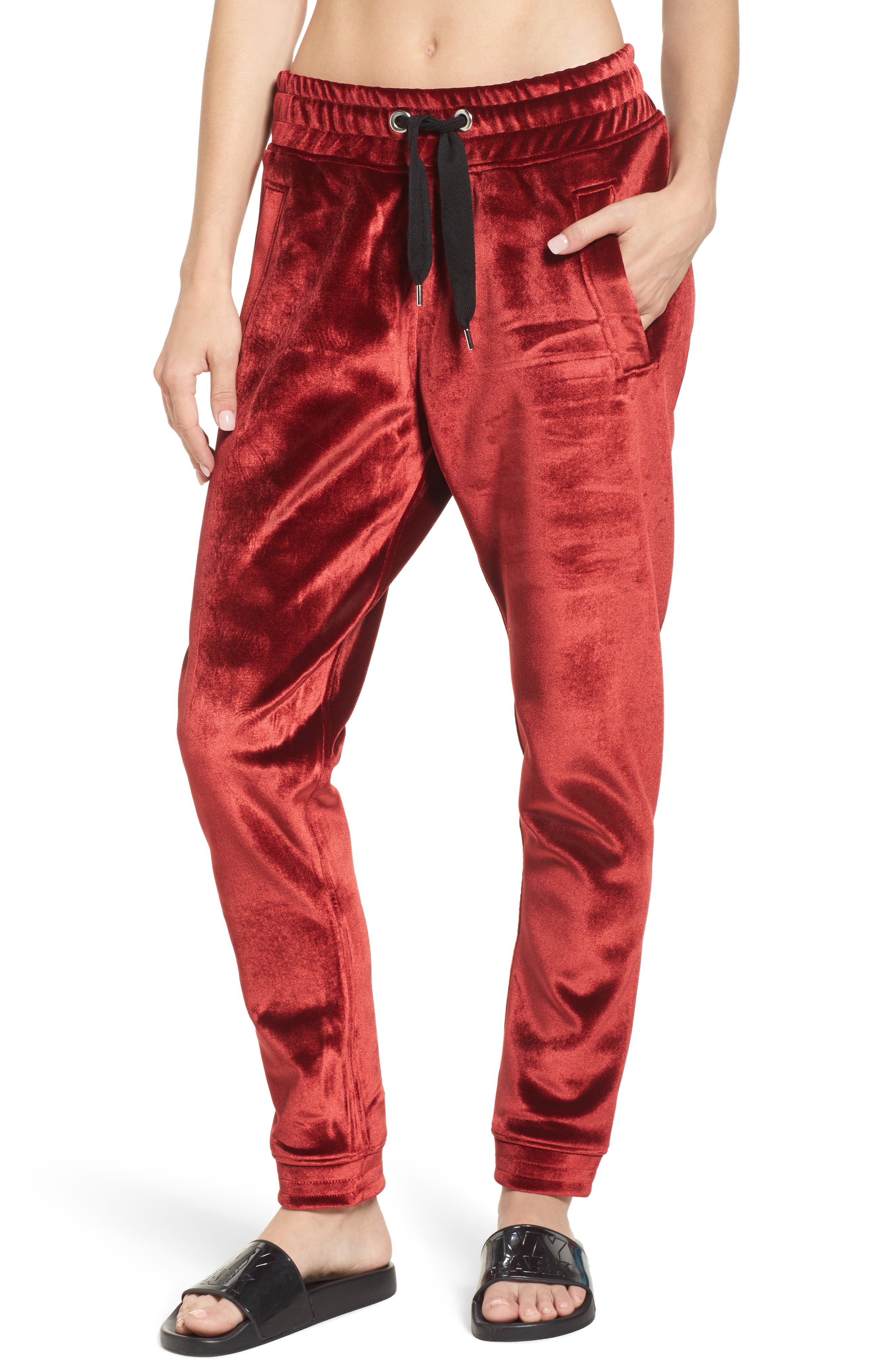 ivy park red joggers