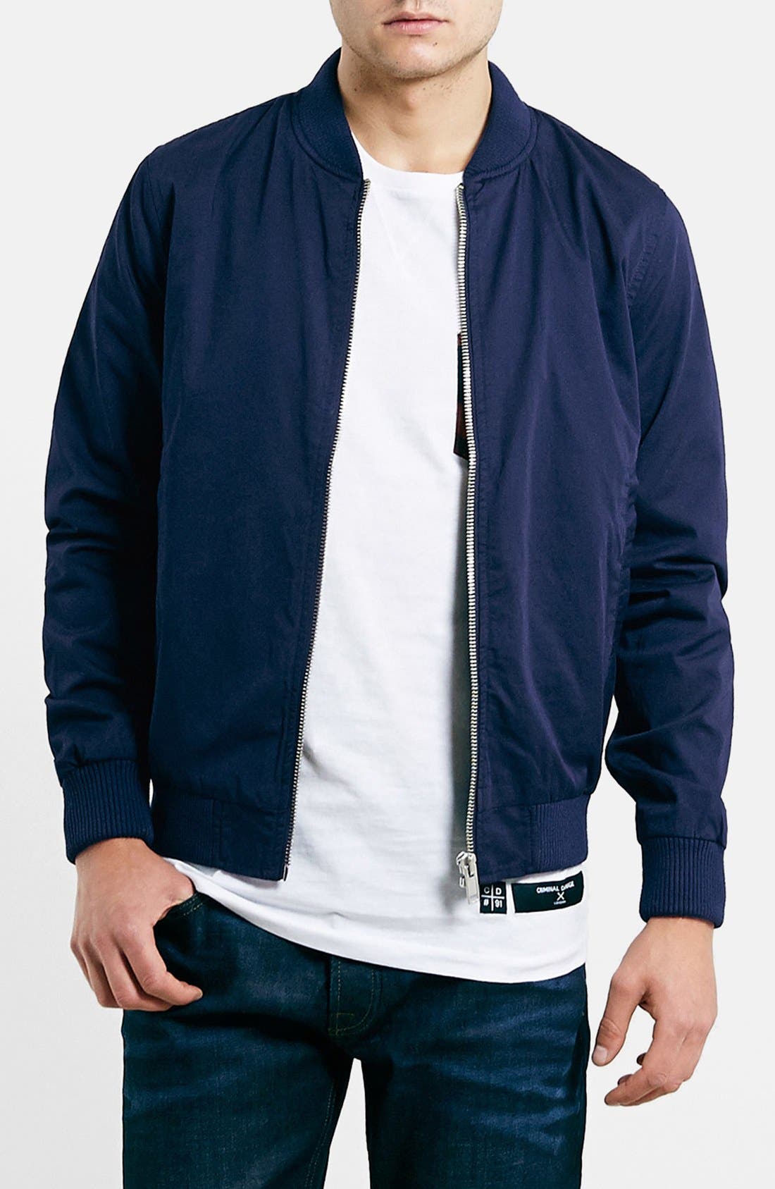 Topman Cotton Bomber Jacket Nordstrom