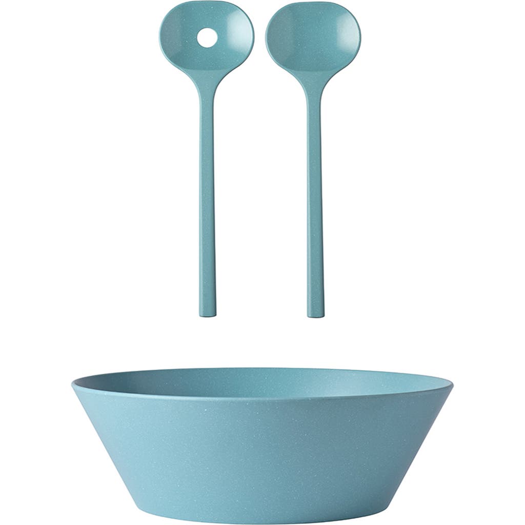 Rosti Mepal Bloom Salad Serving Set In Green