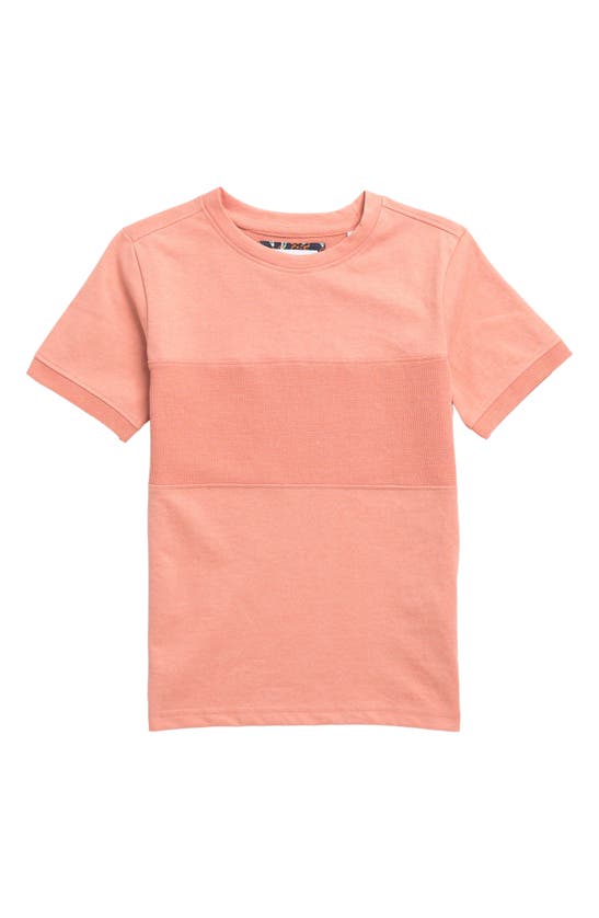 Shop Sovereign Code Kids' Apiarist Heavy Jersey Stripe T-shirt In Peach Beige