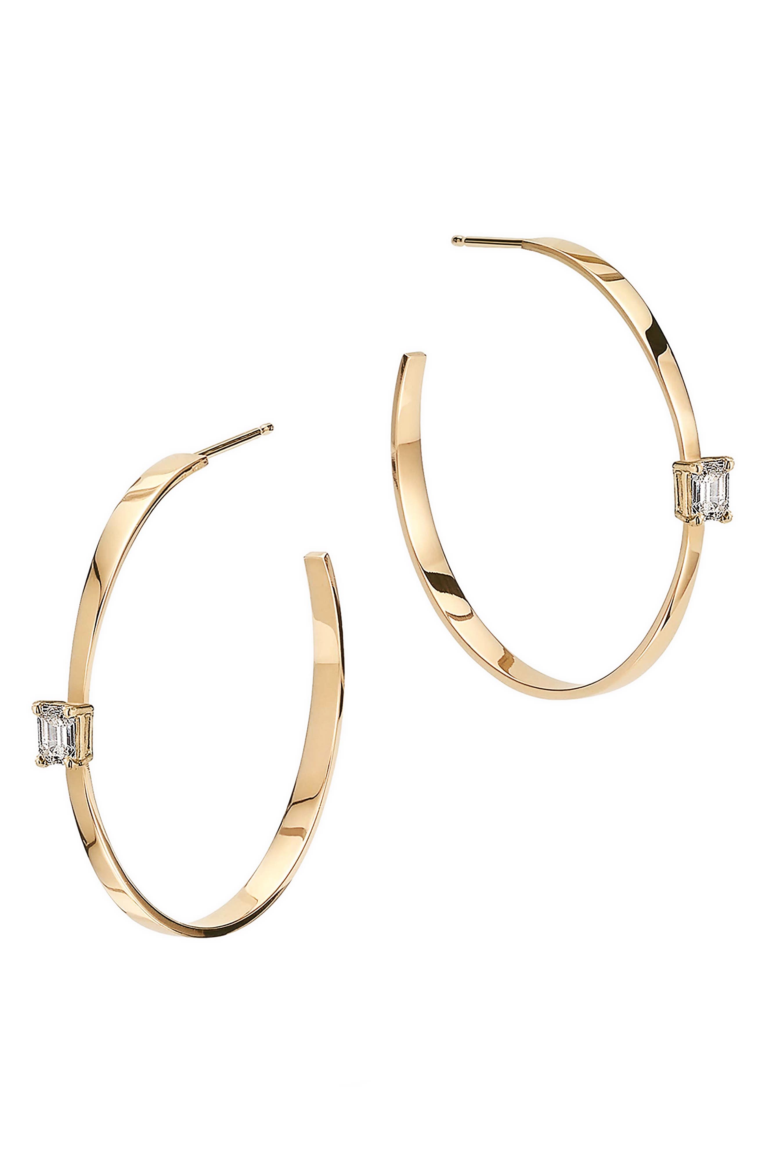 rose gold hoop earrings nordstrom