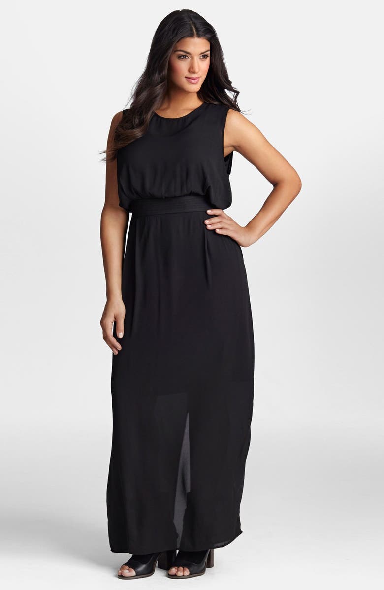 Mynt 1792 Belted Sleeveless Maxi Dress (Plus Size) | Nordstrom