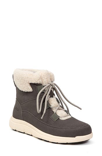 Shop Jbu Freeze Faux Fur High Top Sneaker In Grey