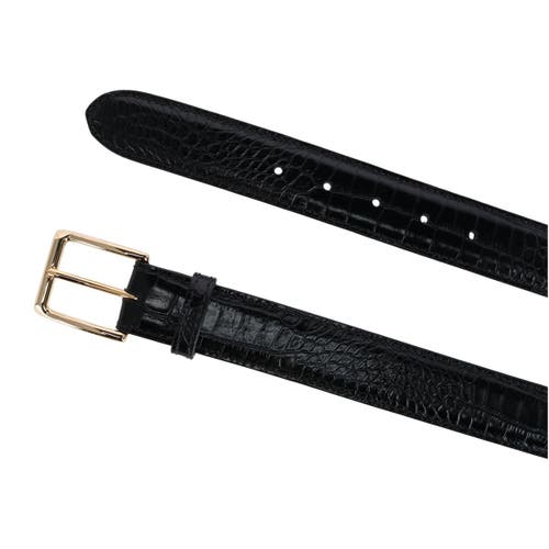 Trafalgar Chance 35mm Mock Mini-african Alligator Embossed Italian Leather Belt In Black