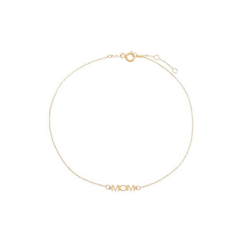 Shop Adina Eden By  Solid Mom Nameplate Anklet 14k In 14k Gold