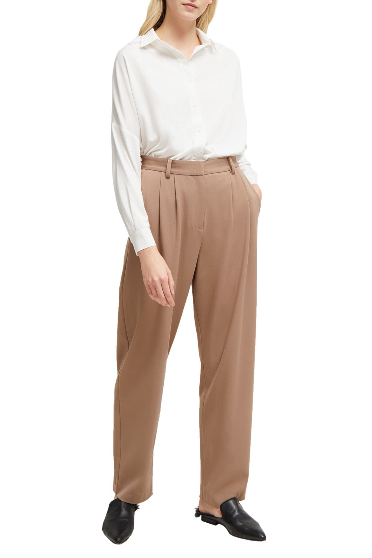 tailored straight leg trousers