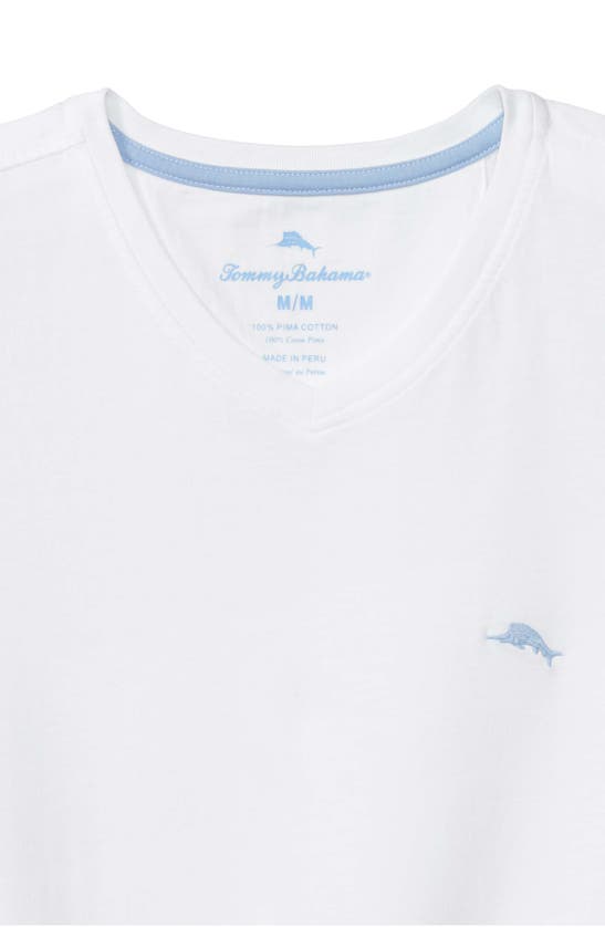 Shop Tommy Bahama New Bali Skyline V-neck T-shirt In White