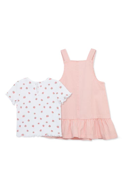 Shop Little Me Strawberry T-shirt & Jumper Set In Pink
