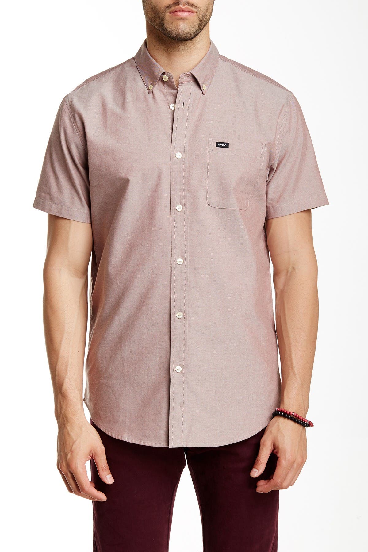 rvca slim fit button up