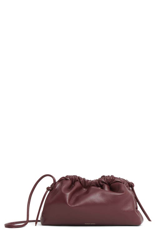 Shop Mansur Gavriel Mini Cloud Leather Clutch In Pomegranate