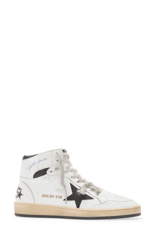 Golden Goose Sky Star Nappa Upper And Spur Nylon Tongue Suede Star In White/black