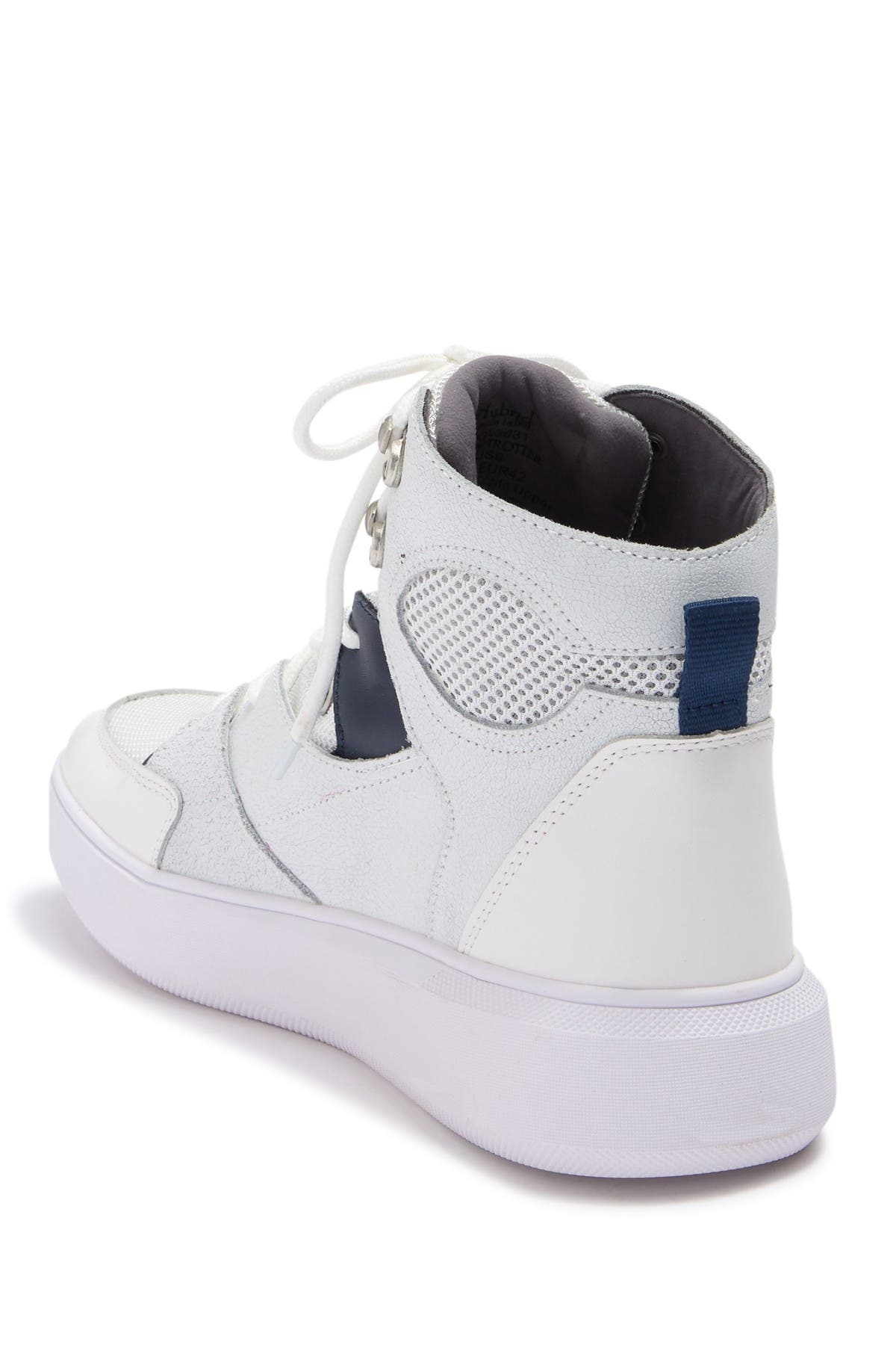 Hybrid Green Label Globetrotter Leather Mid Sneaker In Open White7