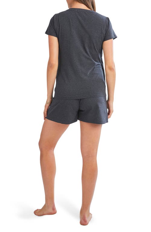 Angel Maternity Maternity/nursing Pajamas & Baby Gown In Charcoal