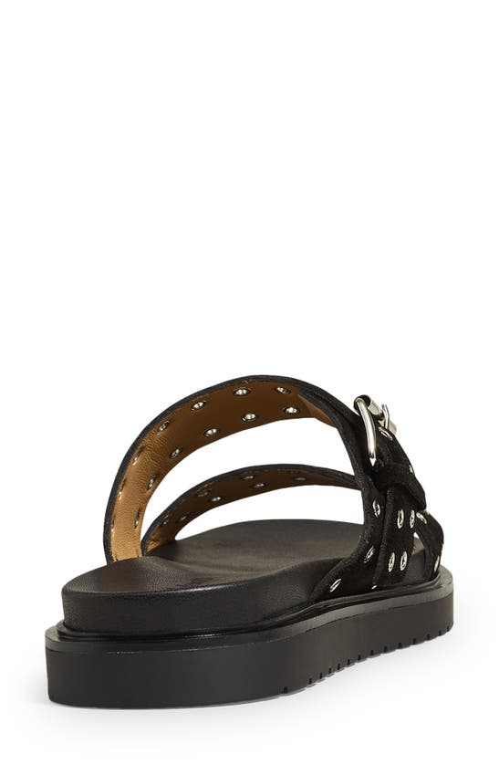 Shop Madewell Maximillian Grommet Two Strap Sandal In True Black